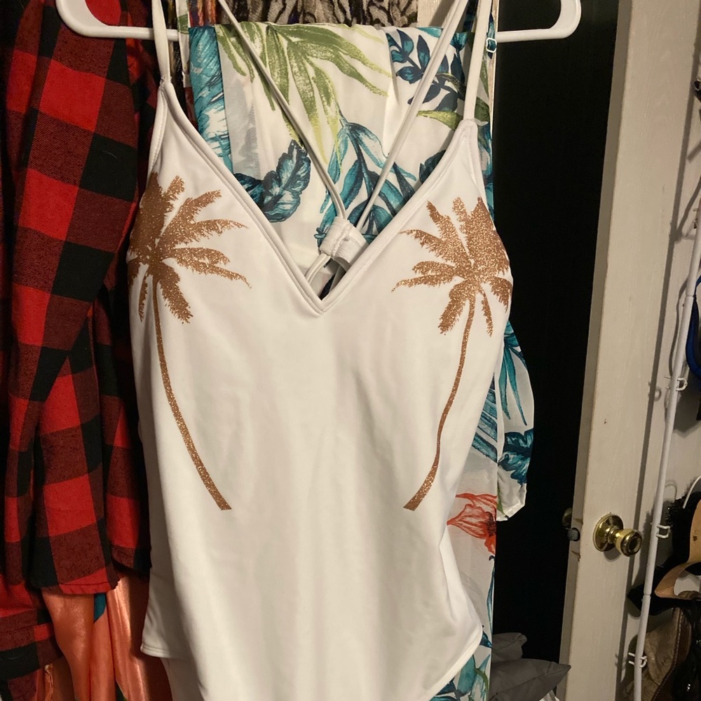 White one piece swimsuit